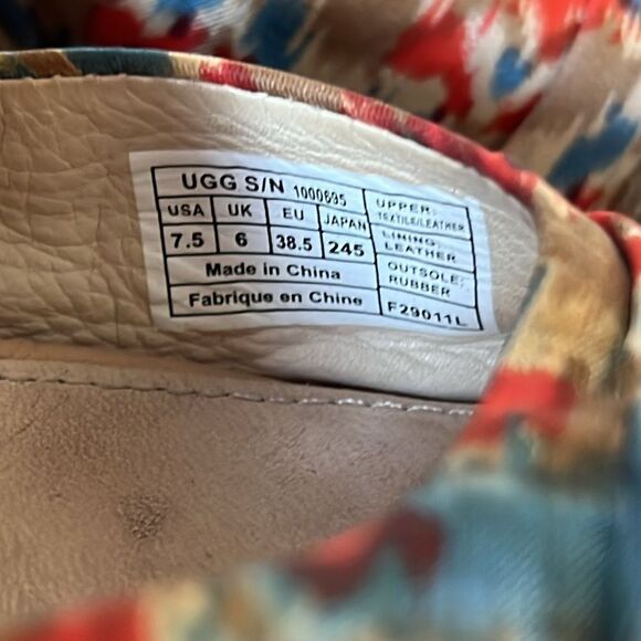 UGG® Lucianna 1000695 Open Toe Espardrille Wedge Heel Leather Sandals Sz 7.5 - Picture 4 of 11